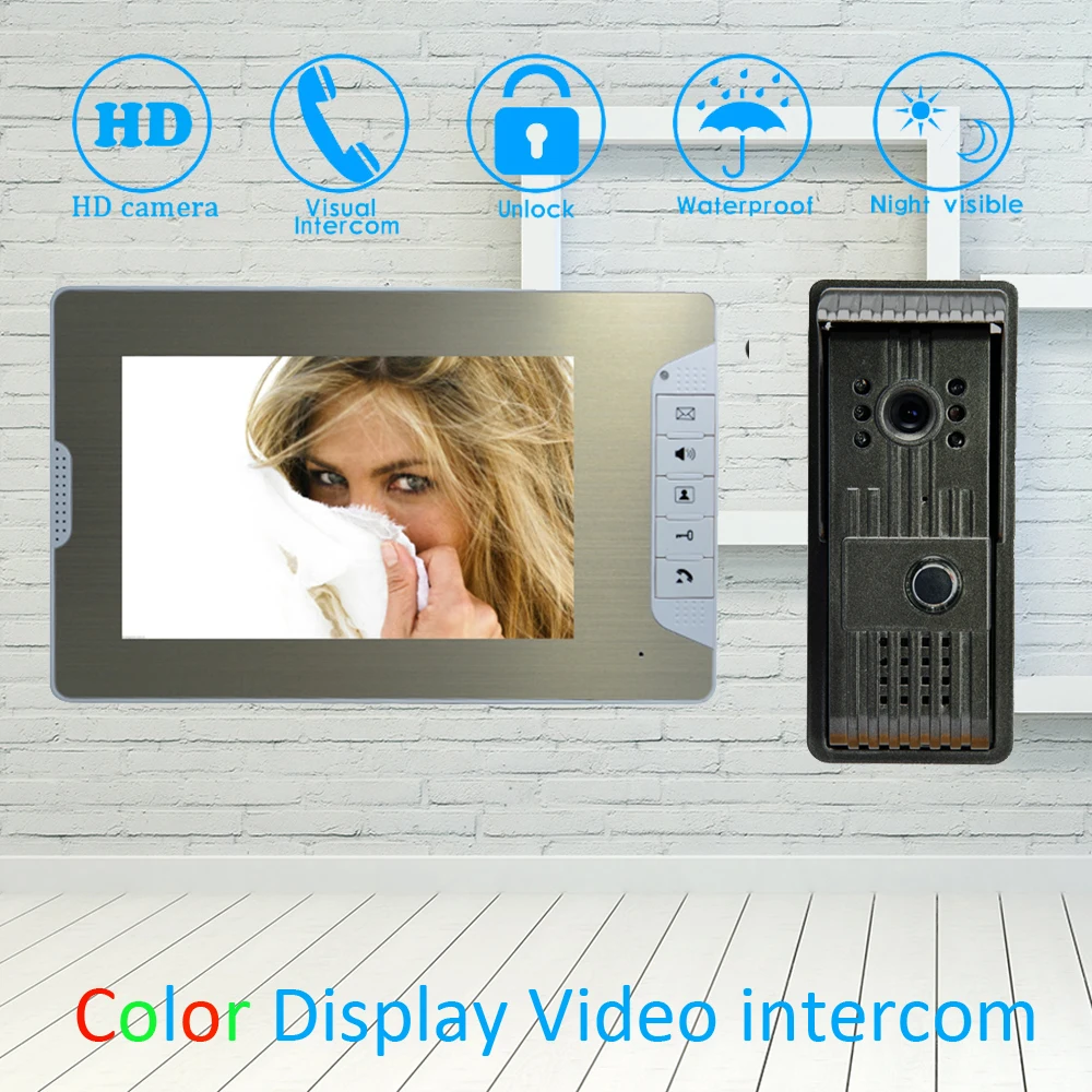 (1 Set) 7 Inch Video Door Phone LCD Colorful Screen Monitor Waterproof Outdoor Unit Door Unlock Talkback Intercom system Access
(1 Set) 7 Inch Video Door Phone LCD Colorful Screen Monitor Waterproof Outdoor Unit Door Unlock Talkback Intercom system Access