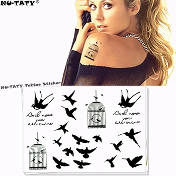 Nu-TATY Black Swallow cage Temporary Tattoo Body Art Flash Tattoo Stickers 17*10cm Waterproof Tatoo Styling Wall Sticker
Nu-TATY Black Swallow cage Temporary Tattoo Body Art Flash Tattoo Stickers 17*10cm Waterproof Tatoo Styling Wall Sticker