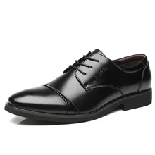 Zapatos de cuero genuino para hombres zapatillas de vestir de cuero zapatillas deportivas de travesía baile de graduación Hombre Zapatos de boda suaves zapatos de baile de trabajo(China)