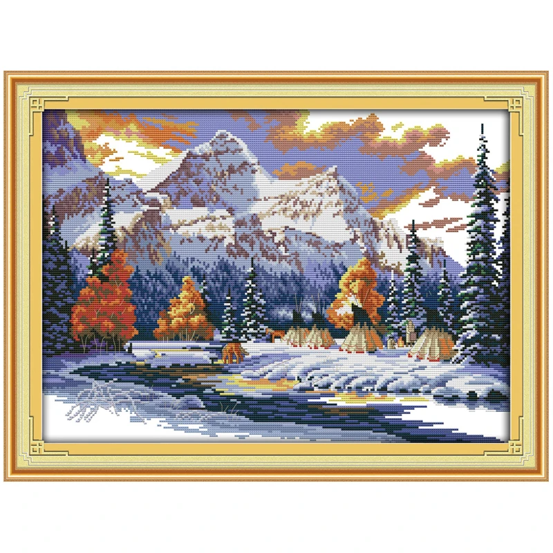 The snow of winter Counted Cross Stitch Set Wholesale Scenery Cross-stitch Kits Embroidery Needlework
The snow of winter Counted Cross Stitch Set Wholesale Scenery Cross-stitch Kits Embroidery Needlework