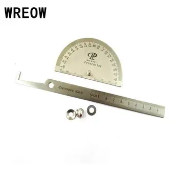 Stainless Steel 0-180 Degree Protractor Angle Ruler Round Head Rotating Craftsman Measuring Tools Adjustable Digital Ruler
Stainless Steel 0-180 Degree Protractor Angle Ruler Round Head Rotating Craftsman Measuring Tools Adjustable Digital Ruler
