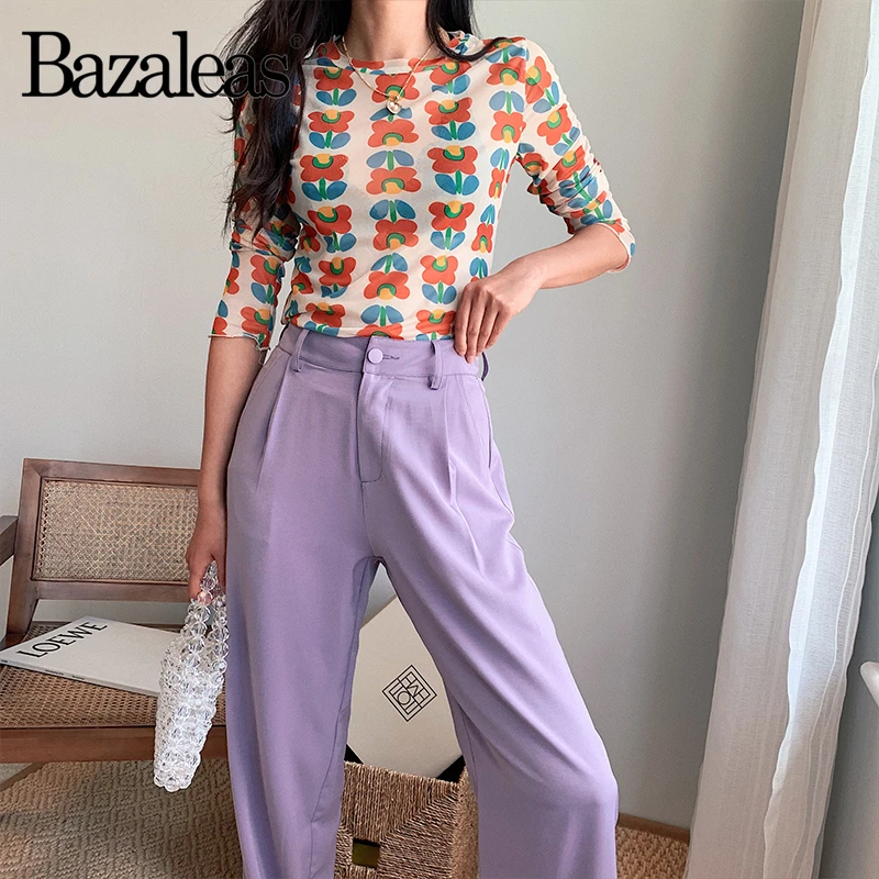 Bazaleas Streetwear Fashion Transparent Long Sleeve T-shirt Flower Print women t shirts Sexy Slim t shirts Drop shipping
Bazaleas Streetwear Fashion Transparent Long Sleeve T-shirt Flower Print women t shirts Sexy Slim t shirts Drop shipping