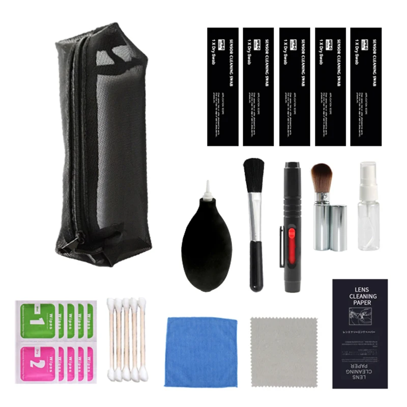 DSLR Camera Cleaning Accessories Cleaning Kit for DSLR Cameras and Electronic Lens Sensor LCD Screen Cleaning Cloth Pen
DSLR Camera Cleaning Accessories Cleaning Kit for DSLR Cameras and Electronic Lens Sensor LCD Screen Cleaning Cloth Pen