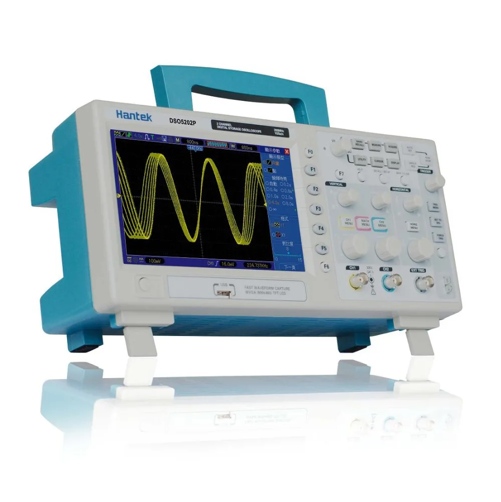 Hantek DSO5202P 200MHz 2 CH 1GSa/s 7'' TFT LCD Digital Storage Oscilloscope DE shipping
Hantek DSO5202P 200MHz 2 CH 1GSa/s 7'' TFT LCD Digital Storage Oscilloscope DE shipping