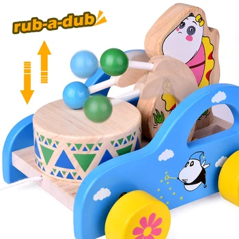 Creative Children's Hand Extended Leash Pull Toy Car Toddler Baby Toy Wooden Play Beat Sound Tractor Children Gift yellow/blue
Creative Children's Hand Extended Leash Pull Toy Car Toddler Baby Toy Wooden Play Beat Sound Tractor Children Gift yellow/blue