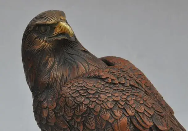 S1218 8" chinese fengshui bronze gilt Eagle Hawk d statue Incense Burner Censer pot
S1218 8" chinese fengshui bronze gilt Eagle Hawk d statue Incense Burner Censer pot