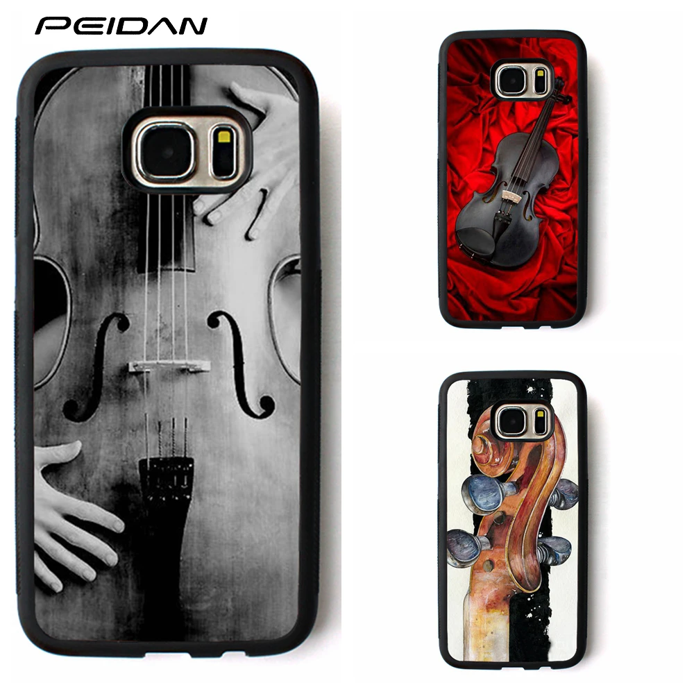 PEIDAN Black Violin Elegant (7) cover phone case for samsung galaxy S3 S4 S5 S6 S7 S8 edge Note 3 4 5 #rr65 |