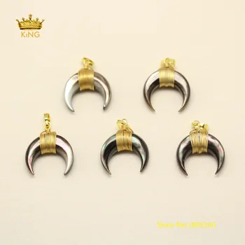 10pcs 20mm Beauty Horn Rainbow Black Shell Wire Wrapped Golden Plating Copper Charms Crescent Moon Shell Ox Horn Pendants DSS06
10pcs 20mm Beauty Horn Rainbow Black Shell Wire Wrapped Golden Plating Copper Charms Crescent Moon Shell Ox Horn Pendants DSS06