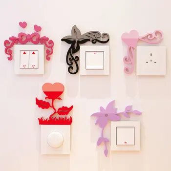 5pcs/set 3d Acrylic switch sticker wall diy decoration On-off Switch Outlet Remoable Wall Stickers home decor
5pcs/set 3d Acrylic switch sticker wall diy decoration On-off Switch Outlet Remoable Wall Stickers home decor