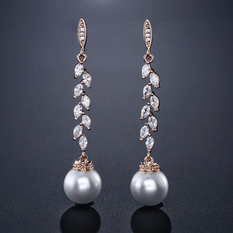 UILZ Fashion White color Simulated Pearl Pendant Long Chain Cubic Zirconia Earrings Bridal Wedding Jewelry DropShopping UE2165
UILZ Fashion White color Simulated Pearl Pendant Long Chain Cubic Zirconia Earrings Bridal Wedding Jewelry DropShopping UE2165