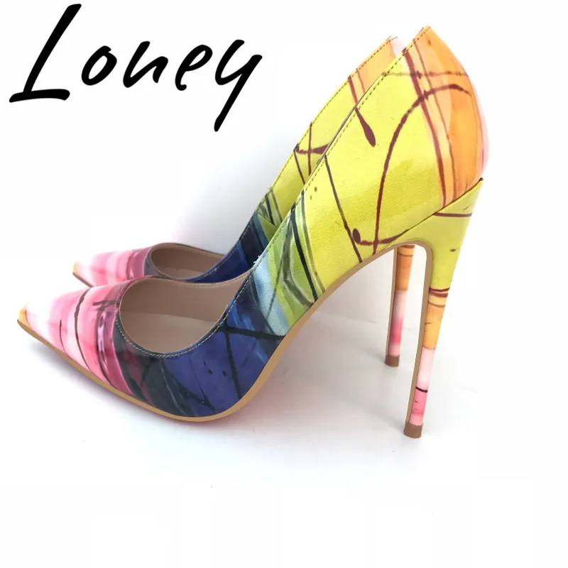Loney New Patent Leather Sexy Pointed Toe Women Pumps Printed Comfortable Slip On Thin HIgh Heel Sandals Shoes Women
Loney New Patent Leather Sexy Pointed Toe Women Pumps Printed Comfortable Slip On Thin HIgh Heel Sandals Shoes Women