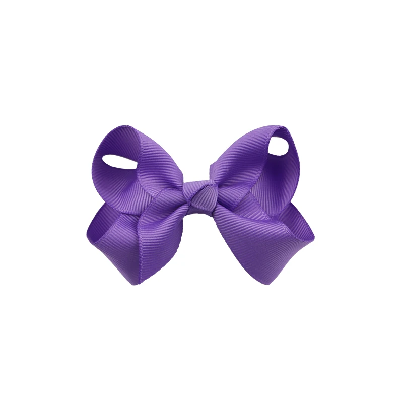 Colourful Bow Clip Boutique Hair Bows For Girls Kids Children Girls Hair Clips Grosgrain Ribbon Bows (5)