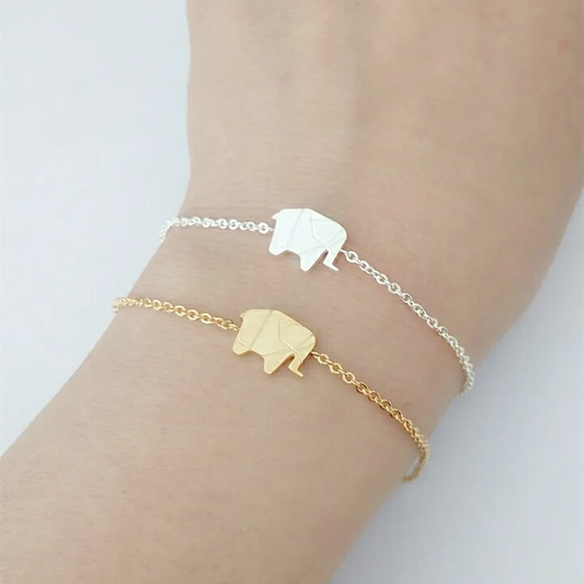 Pulseras Mujer Moda 2019 Stainless Steel Silver Gold Ketting Origami Elephant Bracelets For Women Bileklik Friendship Gift
Pulseras Mujer Moda 2019 Stainless Steel Silver Gold Ketting Origami Elephant Bracelets For Women Bileklik Friendship Gift