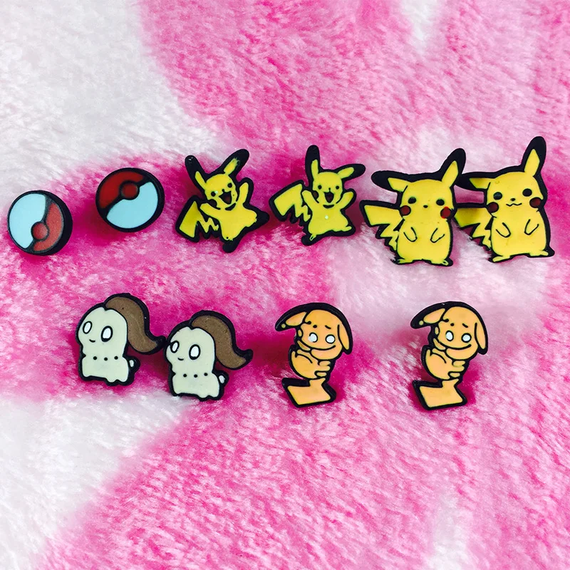 Anime Pokemon earring Pikachu Chikorita Poke Ball cute fun cartoon women alloy stud earring fashion novelty personalized jewelry
Anime Pokemon earring Pikachu Chikorita Poke Ball cute fun cartoon women alloy stud earring fashion novelty personalized jewelry