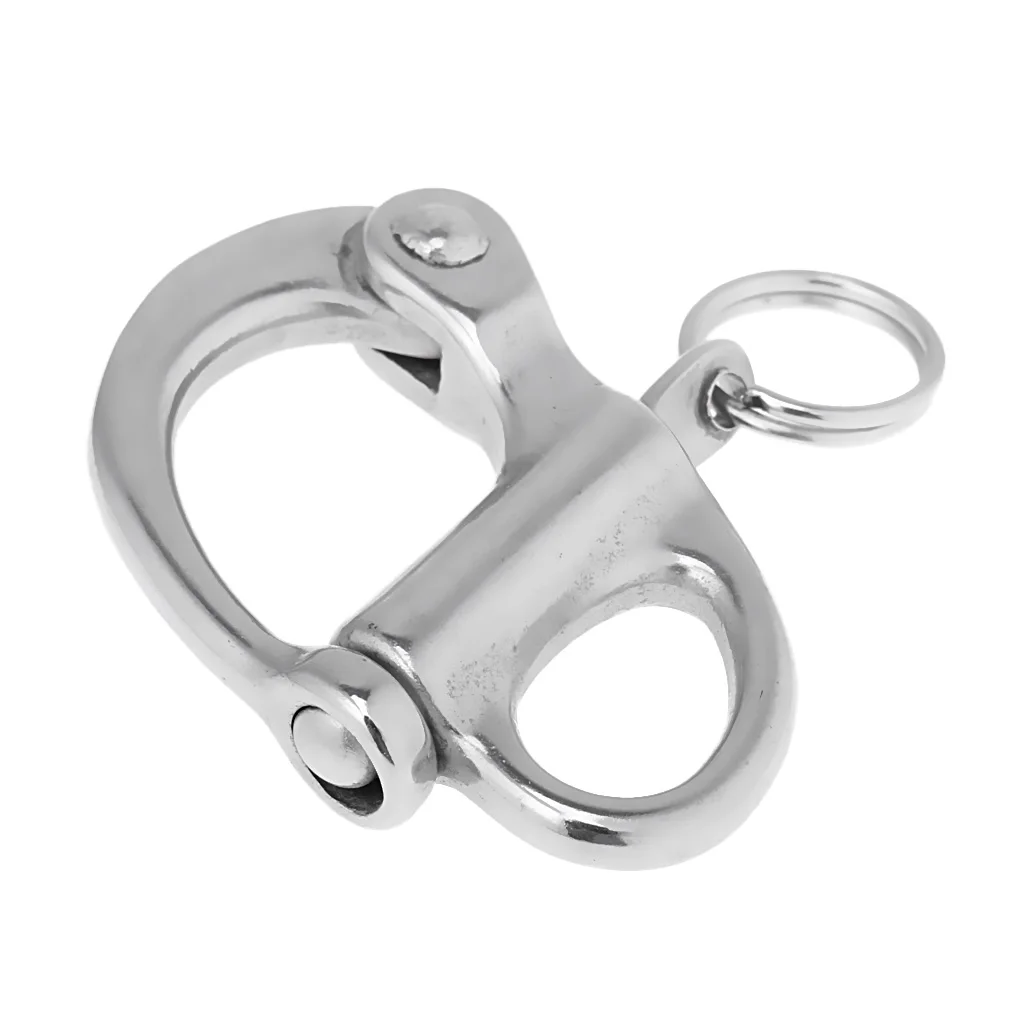 4 Pieces 32mm 304 Stainless Steel Swivel Snap Shackle for Kayak Canoe Baot Yacht