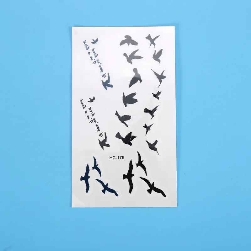 Removable Water Transfer Fake Tattoos Disposable Waterproof Tattoo Sticker Flying Birds Feather Temporary Black Tattoo Stickers
Removable Water Transfer Fake Tattoos Disposable Waterproof Tattoo Sticker Flying Birds Feather Temporary Black Tattoo Stickers