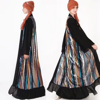 Muslim adult colorful sequins beading abaya Arab Fashion ruffles islamic Dresses Musical Robe Ramadan clothing wj994 dropship
Muslim adult colorful sequins beading abaya Arab Fashion ruffles islamic Dresses Musical Robe Ramadan clothing wj994 dropship
