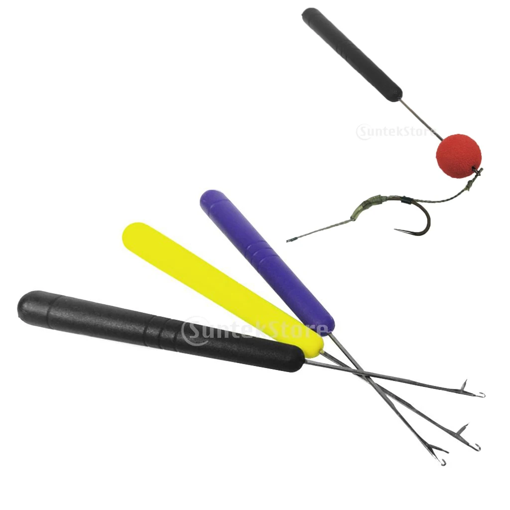 Stainless Steel Needle Baiting Splicing Needle Mini Size Fishing Bait Hook Needle Rigs Baiting Tool Fishing Tackle Black Stainless Steel Needle Baiting Splicing Needle Mini Size Fishing Bait Hook Needle Rigs Baiting Tool Fishing Tackle Black