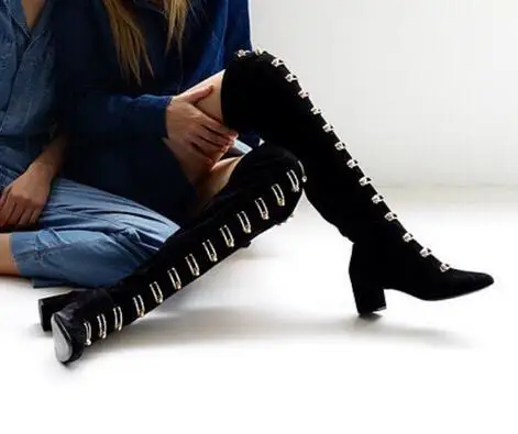 Newest round toe solid women shoes high quality winter new arrivals fashion boots over-the-knee button buckle strap black
Newest round toe solid women shoes high quality winter new arrivals fashion boots over-the-knee button buckle strap black