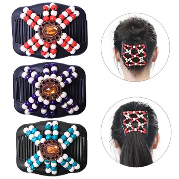 Double Beaded Thick Hair Clip Combs Beads Elastic Hairpin Bun Maker Pins Hair Styling HJL2018
Double Beaded Thick Hair Clip Combs Beads Elastic Hairpin Bun Maker Pins Hair Styling HJL2018