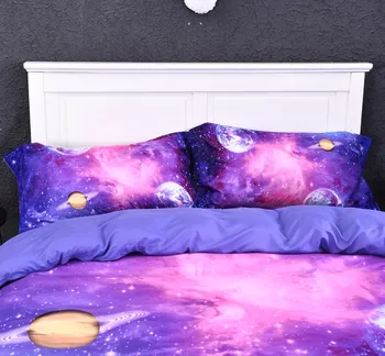 Purple Starry Bedding Three-Pieces Set Universe Pattern 3D Printing Digital Red Lining 1 Double-Layer Duvet Suit 2 Pillowcases
Purple Starry Bedding Three-Pieces Set Universe Pattern 3D Printing Digital Red Lining 1 Double-Layer Duvet Suit 2 Pillowcases