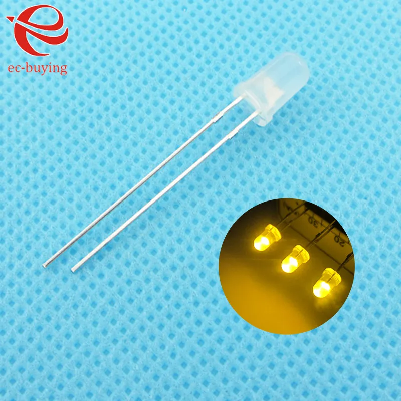 3mmYellow LED Round Light Emitting Diode Diffused Foggy Lamp Bead Plug-in DIY Kit Practice Wide Angle DIP 50 pcs /lot
3mmYellow LED Round Light Emitting Diode Diffused Foggy Lamp Bead Plug-in DIY Kit Practice Wide Angle DIP 50 pcs /lot
