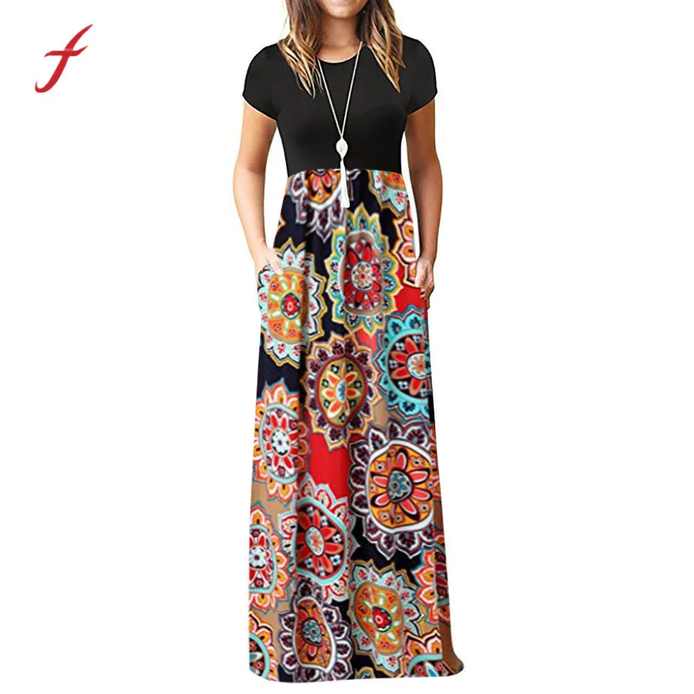 Feitong Bohemian Dress Women's Casual Sleeve Elegant Casual Sexy O-neck Print Maxi Tank Long Dresses Woman Party Night Vestidos
Feitong Bohemian Dress Women's Casual Sleeve Elegant Casual Sexy O-neck Print Maxi Tank Long Dresses Woman Party Night Vestidos