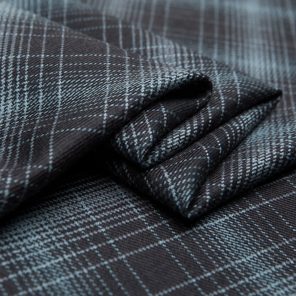 Yarn-dyed striped pattern worsted 100% wool fabric, black, light blue color, sewing for suits, pants, craft by the yard
Yarn-dyed striped pattern worsted 100% wool fabric, black, light blue color, sewing for suits, pants, craft by the yard
