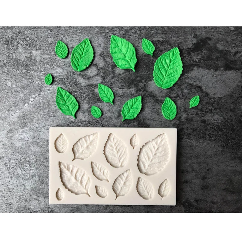 

3D Leaves Shape Silicone Mold Sugarcraft Chocolate Fondant Moulds Tray DIY Candy Stencil Bakeware Cake Cookie Decorating Tools