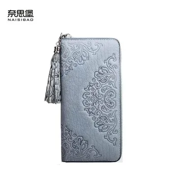 NAISIBAO 2020 New Genuine Leather wallet top Cowhide Embossing Flower women wallet Fashion tassel leather women clutch bag
NAISIBAO 2020 New Genuine Leather wallet top Cowhide Embossing Flower women wallet Fashion tassel leather women clutch bag