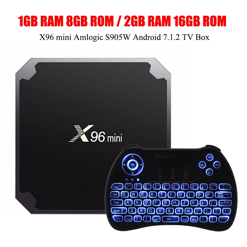 

X96 mini Android 7.1.2 TV BOX 2GB 16GB 1GB 8GB Amlogic S905W Quad Core Suppot H.265 UHD 4K 2.4GHz WiFi X96mini Set-top box