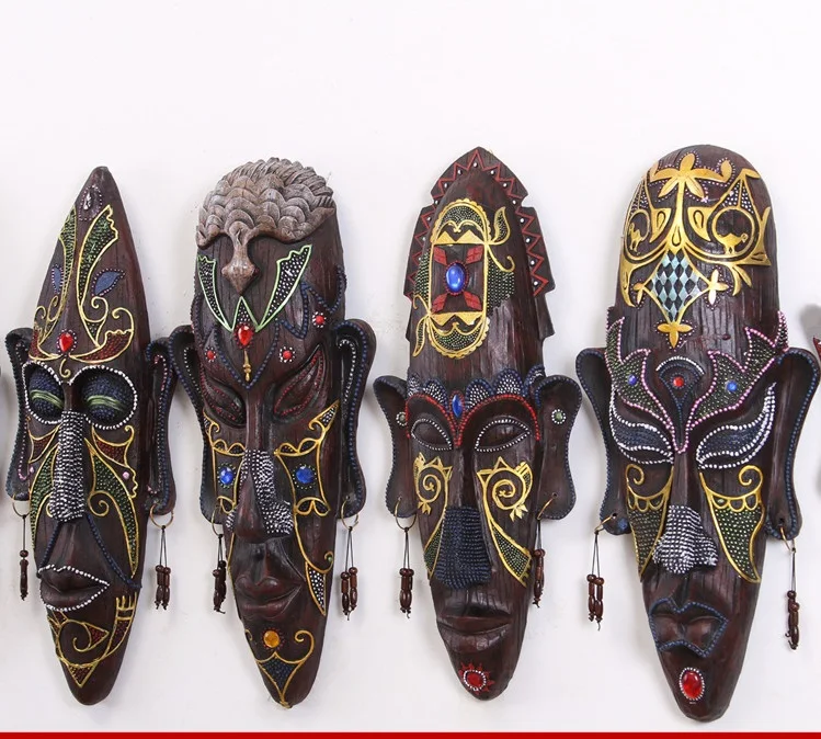 African masks living room walls ornaments pendants retro bar wall decoration cafe decoration three-dimensional wall decor
African masks living room walls ornaments pendants retro bar wall decoration cafe decoration three-dimensional wall decor