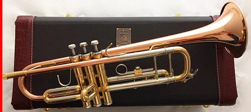 High quality free shipping copper trumpet Bach trumpet rose drop b musical instruments tune LR197GS