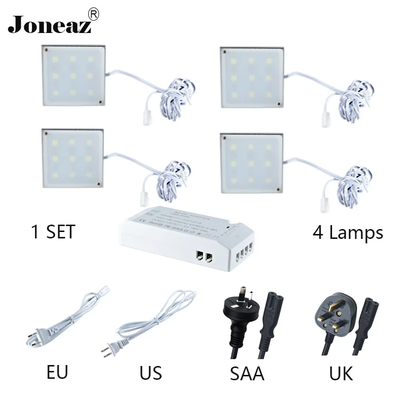 Led cabinet light for kitchen closet wardrobe DC12V square SAA UK EU US plug 2 meter cable 2W 1 set super Joneaz
Led cabinet light for kitchen closet wardrobe DC12V square SAA UK EU US plug 2 meter cable 2W 1 set super Joneaz