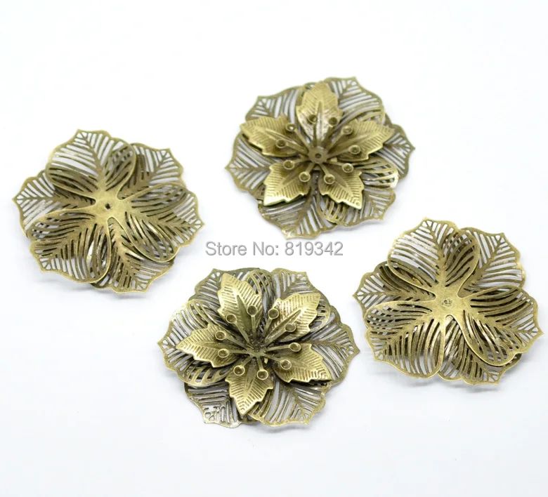 Free shipping-10PCs Antique Bronze Filigree Flower Embellishments Metal Crafts Gift Decoration DIY Findings 5.5x4.8cm J0636
Free shipping-10PCs Antique Bronze Filigree Flower Embellishments Metal Crafts Gift Decoration DIY Findings 5.5x4.8cm J0636