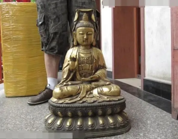 S03414 22" Chinese Buddhism temple Bronze Bodhisattva Kwan-Yin Guan Yin Buddha Statue (B0328)
S03414 22" Chinese Buddhism temple Bronze Bodhisattva Kwan-Yin Guan Yin Buddha Statue (B0328)
