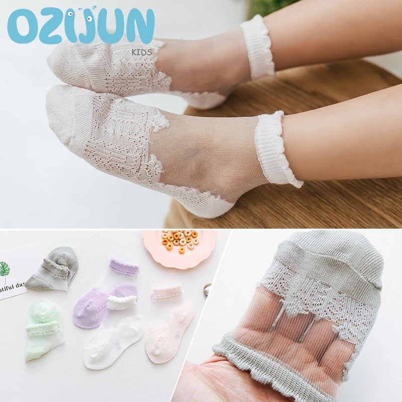 New Arrivals 5 Pairs Set Kid Girls Summer Ultra-thin Flower Trimmed Kids Girls Crystal Sheer Socks Transparent Invisible Socks
New Arrivals 5 Pairs Set Kid Girls Summer Ultra-thin Flower Trimmed Kids Girls Crystal Sheer Socks Transparent Invisible Socks
