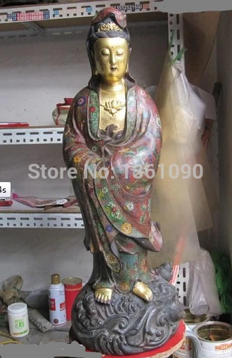 xd 00979 100% Bronze cloisonne 24K Gold Gild Kwan-Yin GuanYin Bodhisattva Buddha Statue
xd 00979 100% Bronze cloisonne 24K Gold Gild Kwan-Yin GuanYin Bodhisattva Buddha Statue