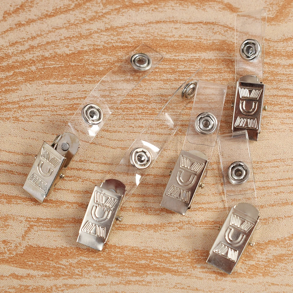 New 5pcs Transparent ID Badge Holder Lanyard Key Card Holder Metal Badge Name Tag Lanyard Clip
New 5pcs Transparent ID Badge Holder Lanyard Key Card Holder Metal Badge Name Tag Lanyard Clip