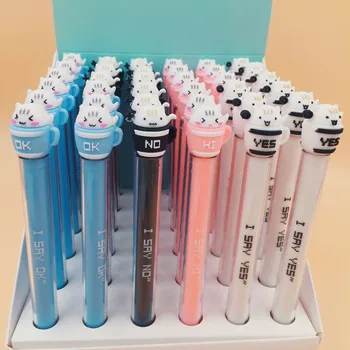 36pcs/lot 0.5mm black ink creative cartoon teacup cat silicone head transparent plunger gel pen office school stationery
36pcs/lot 0.5mm black ink creative cartoon teacup cat silicone head transparent plunger gel pen office school stationery