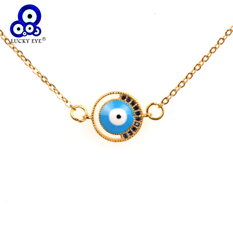 Lucky Eye Pendant Necklace Gold Color Chain Evil Eye Necklace Choker Stainless Steel Neck Chain Jewelry for Women Grils LE155
Lucky Eye Pendant Necklace Gold Color Chain Evil Eye Necklace Choker Stainless Steel Neck Chain Jewelry for Women Grils LE155