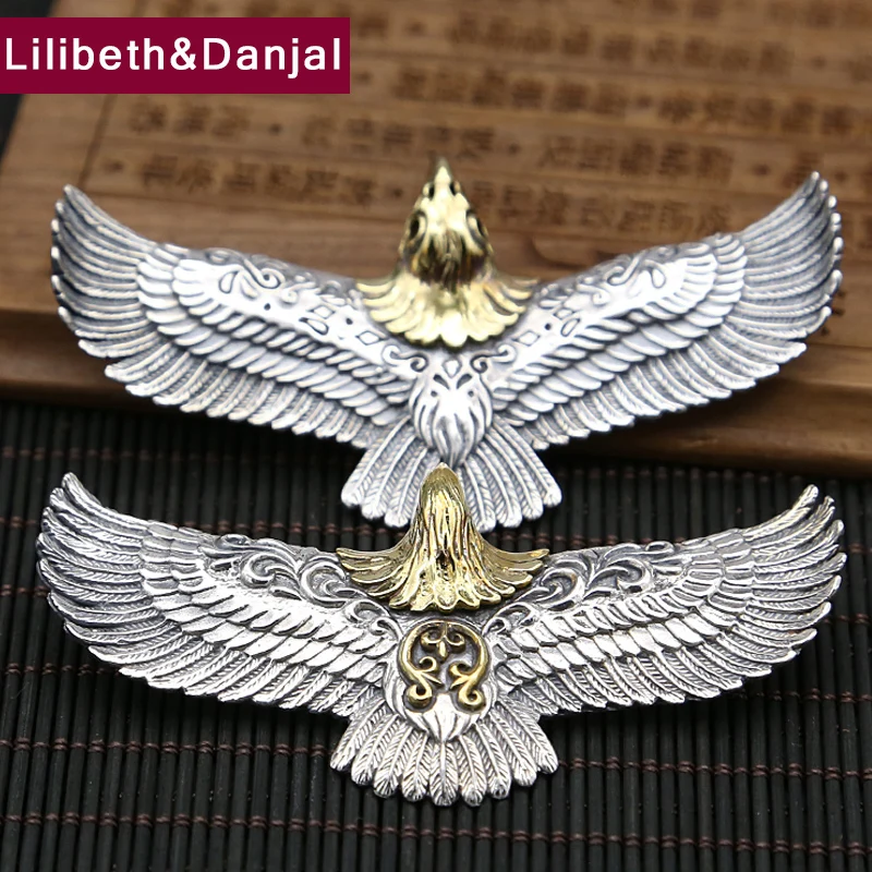 

2019 Vintage Virgin Mary Feather Eagle Letter Pendant 100% Real 925 Sterling Silver Men Women Necklace Pendant jewelery making P