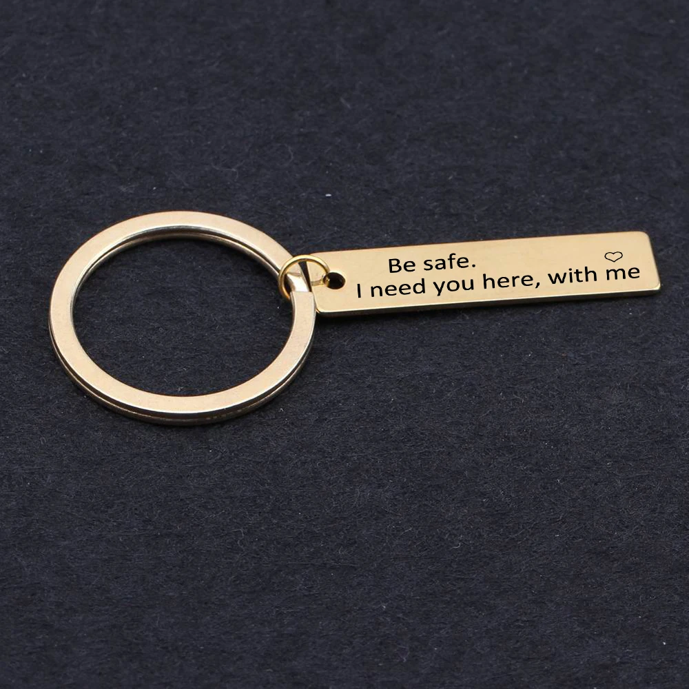 engraved Be Safe I Need You Here With me heart keychain keyring couples lover's keyring family tag charm huasband wife friends
engraved Be Safe I Need You Here With me heart keychain keyring couples lover's keyring family tag charm huasband wife friends