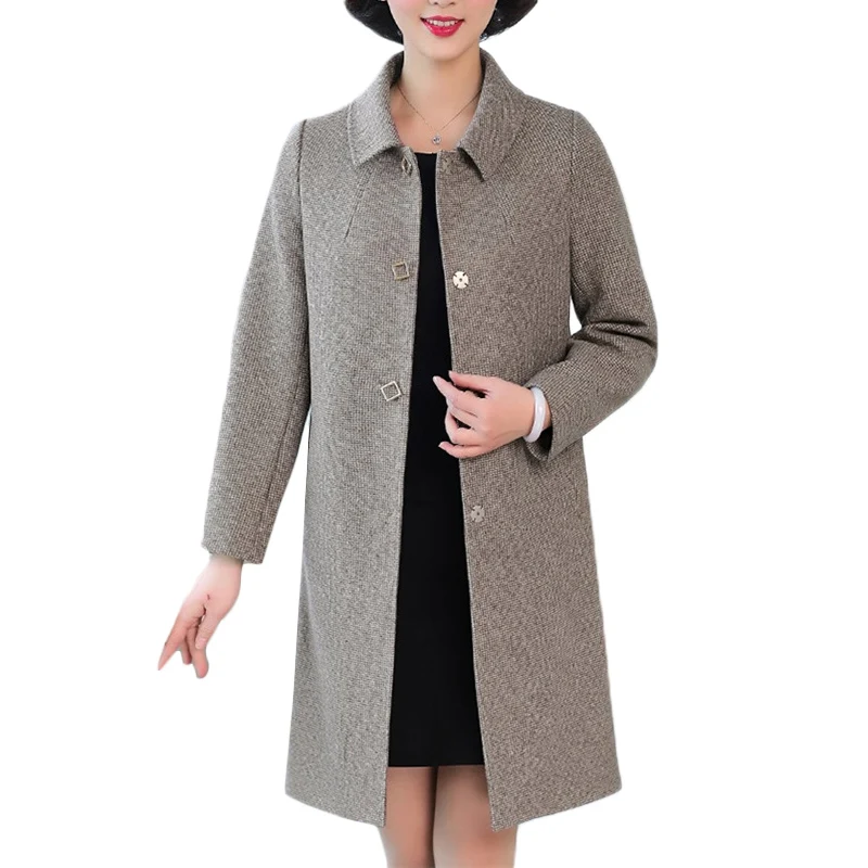 Women Long Trench coat Autumn Winter high quality Thicken Cardigan Woolen Coats Female casual Woolen Coats Plus Big Size F242
Women Long Trench coat Autumn Winter high quality Thicken Cardigan Woolen Coats Female casual Woolen Coats Plus Big Size F242