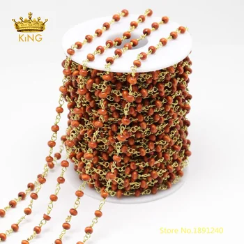 5meters Light Brown Wood Beads Chains Wire Wrapped in Brass Plating Rondelle Wooden Beads Rosary Chains Necklace 3x4mm ZJ173
5meters Light Brown Wood Beads Chains Wire Wrapped in Brass Plating Rondelle Wooden Beads Rosary Chains Necklace 3x4mm ZJ173