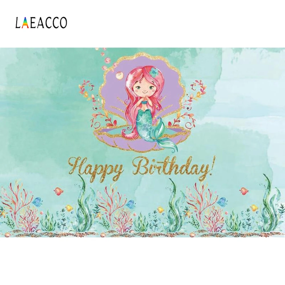 Laeacco Mermaid Backdrops Photographic Customized Baby Girl Birthday Photocall Photography Backgrounds Photophone Photo Studio
Laeacco Mermaid Backdrops Photographic Customized Baby Girl Birthday Photocall Photography Backgrounds Photophone Photo Studio