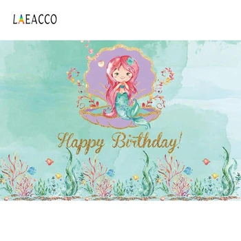 Laeacco Mermaid Backdrops Photographic Customized Baby Girl Birthday Photocall Photography Backgrounds Photophone Photo Studio
Laeacco Mermaid Backdrops Photographic Customized Baby Girl Birthday Photocall Photography Backgrounds Photophone Photo Studio