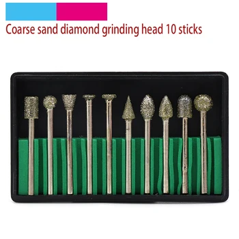 10pcs Grit 46 Diamond Grinding Head Shank 3mm Rotary Drill Bits Burrs Metal Stone Jade Engraving Carving Tools Needle
10pcs Grit 46 Diamond Grinding Head Shank 3mm Rotary Drill Bits Burrs Metal Stone Jade Engraving Carving Tools Needle