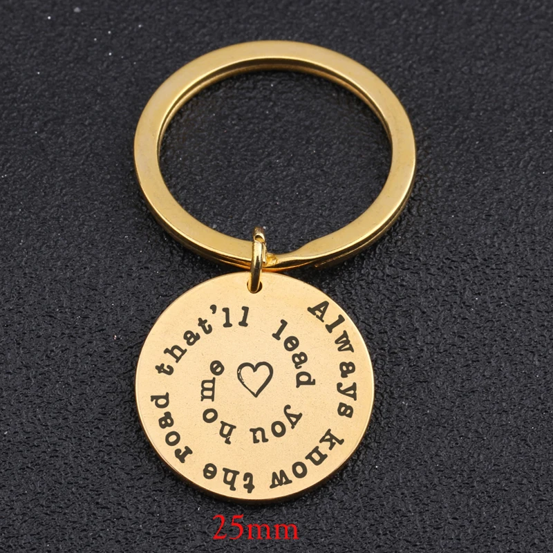 Round Keychain Engraved Always Know The Road That'll Lead You Home Moving Away Gift,Graduation Gift Charm Key Fobs Gift
Round Keychain Engraved Always Know The Road That'll Lead You Home Moving Away Gift,Graduation Gift Charm Key Fobs Gift