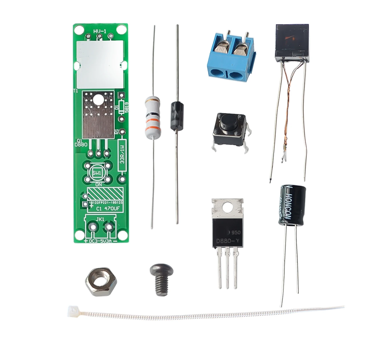 DC3-5V DIY Kit High Voltage Generator Arc Igniter Lighter Kit for DIY Electronic Production Suite
DC3-5V DIY Kit High Voltage Generator Arc Igniter Lighter Kit for DIY Electronic Production Suite